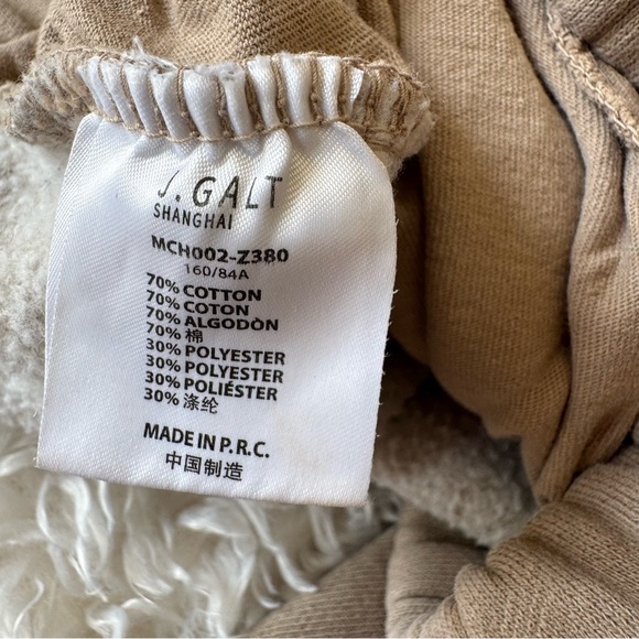 John Galt Brandy Melville Taupe Rosa Sweatpants Stretchy Elastic Waist Pockets - Picture 12 of 12